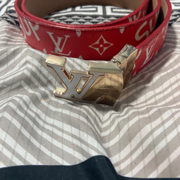 Louis Vuitton / Supreme    Red & White Belt!!! - Picture 2 of 8